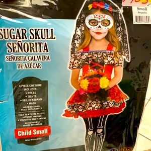 Halloween dress for girls, custom, sugar skull